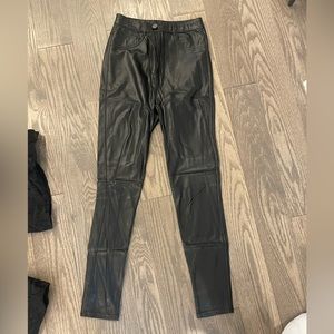 Aritzia Wilfred Leather Pants - Skinny